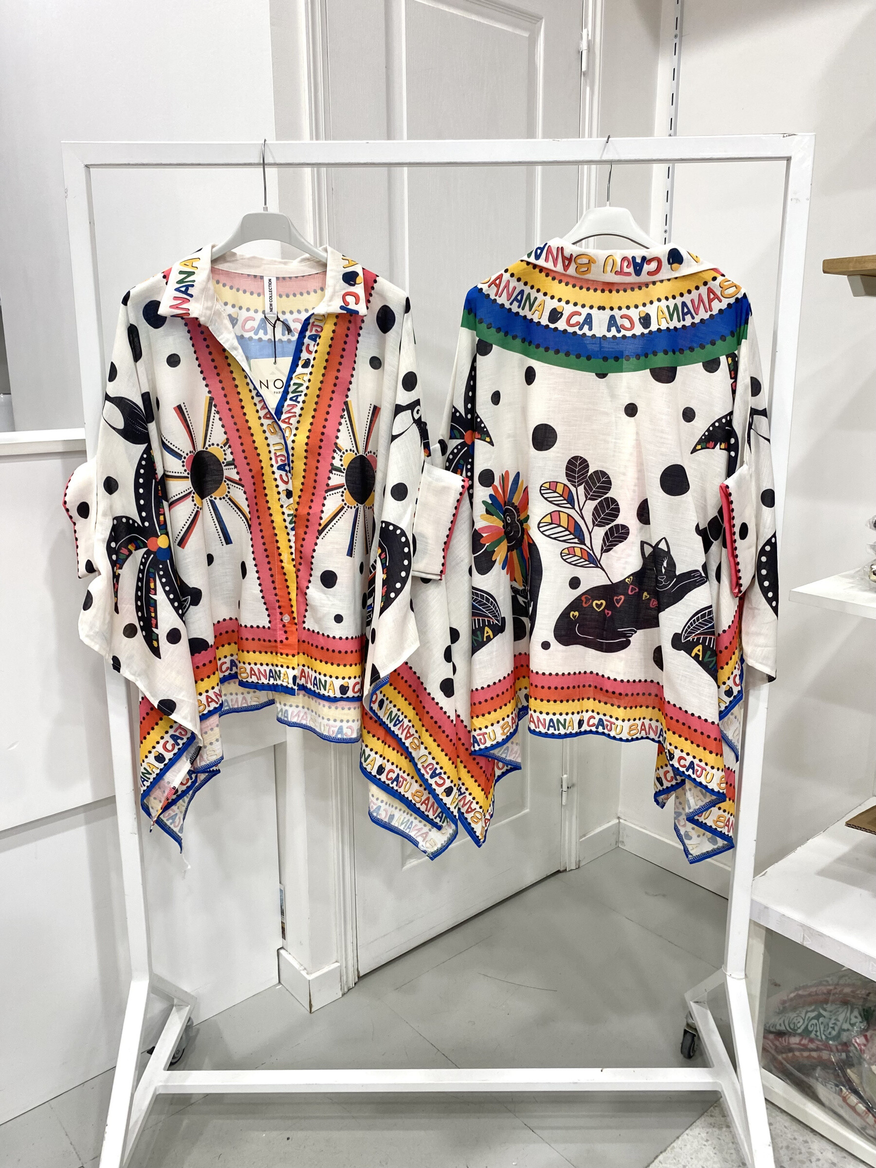 Grossiste NOS - Poncho chemise imprimé