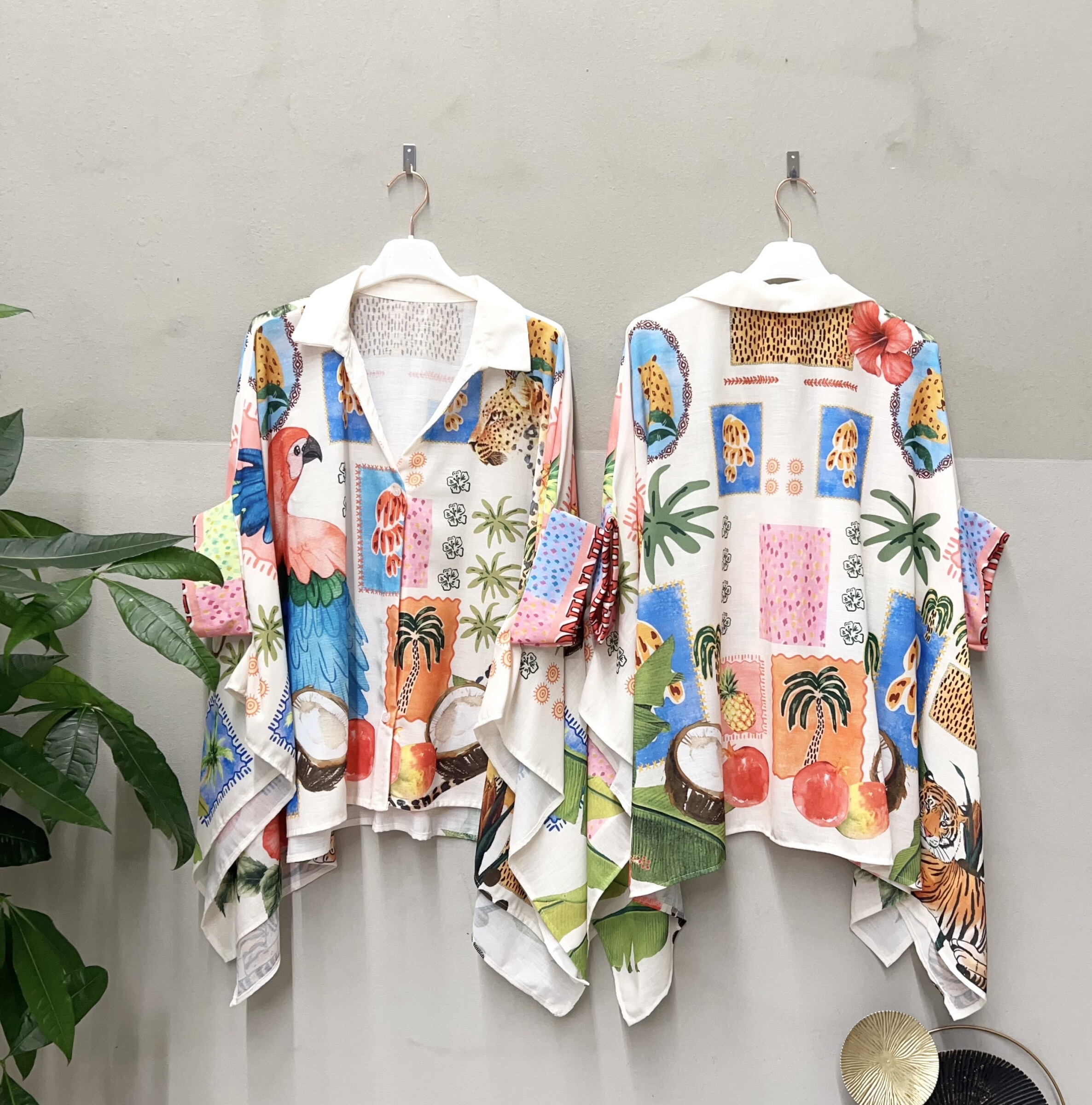 Mayorista NOS - Camisa poncho estampada