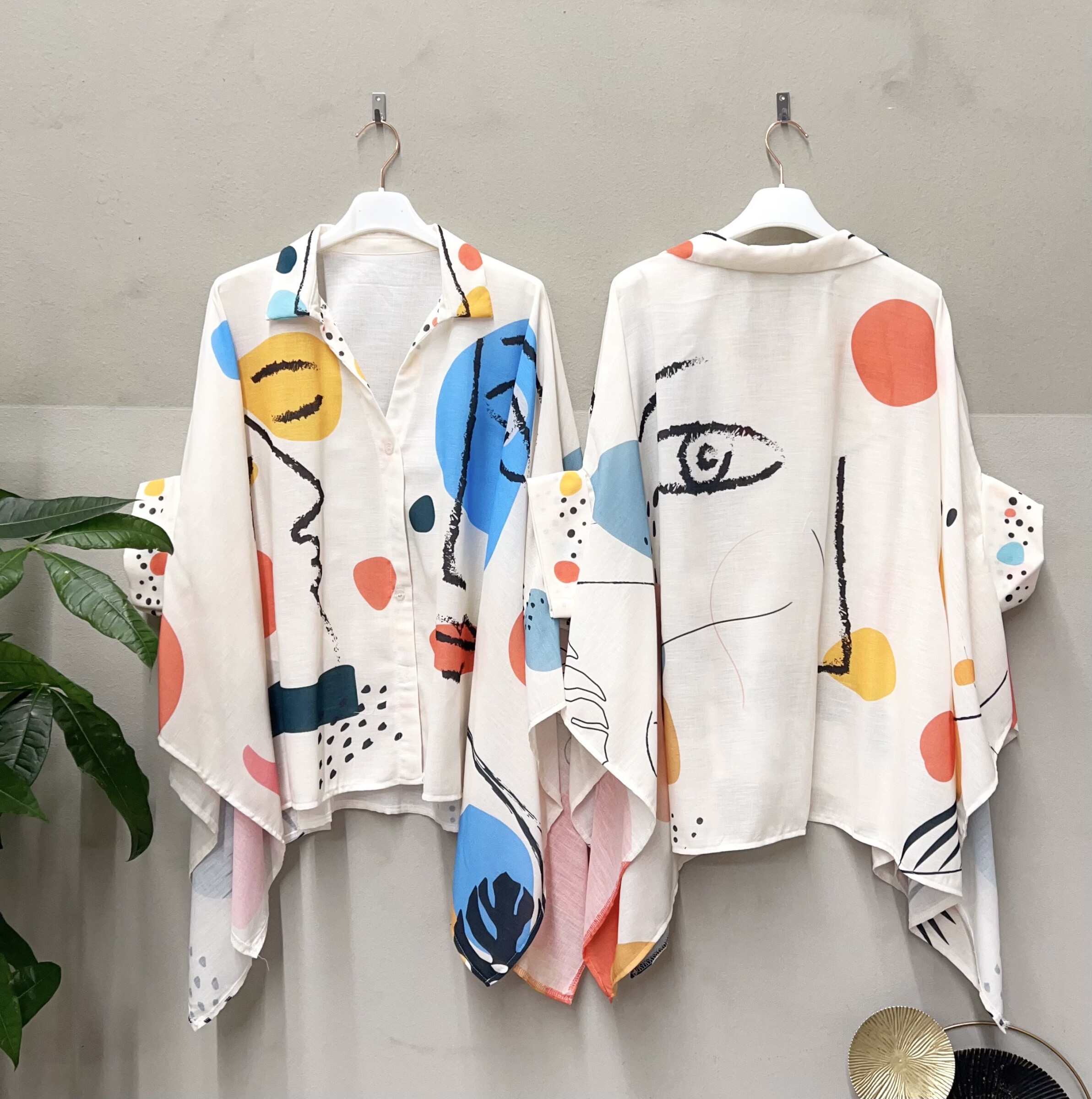 Mayorista NOS - Camisa poncho estampada