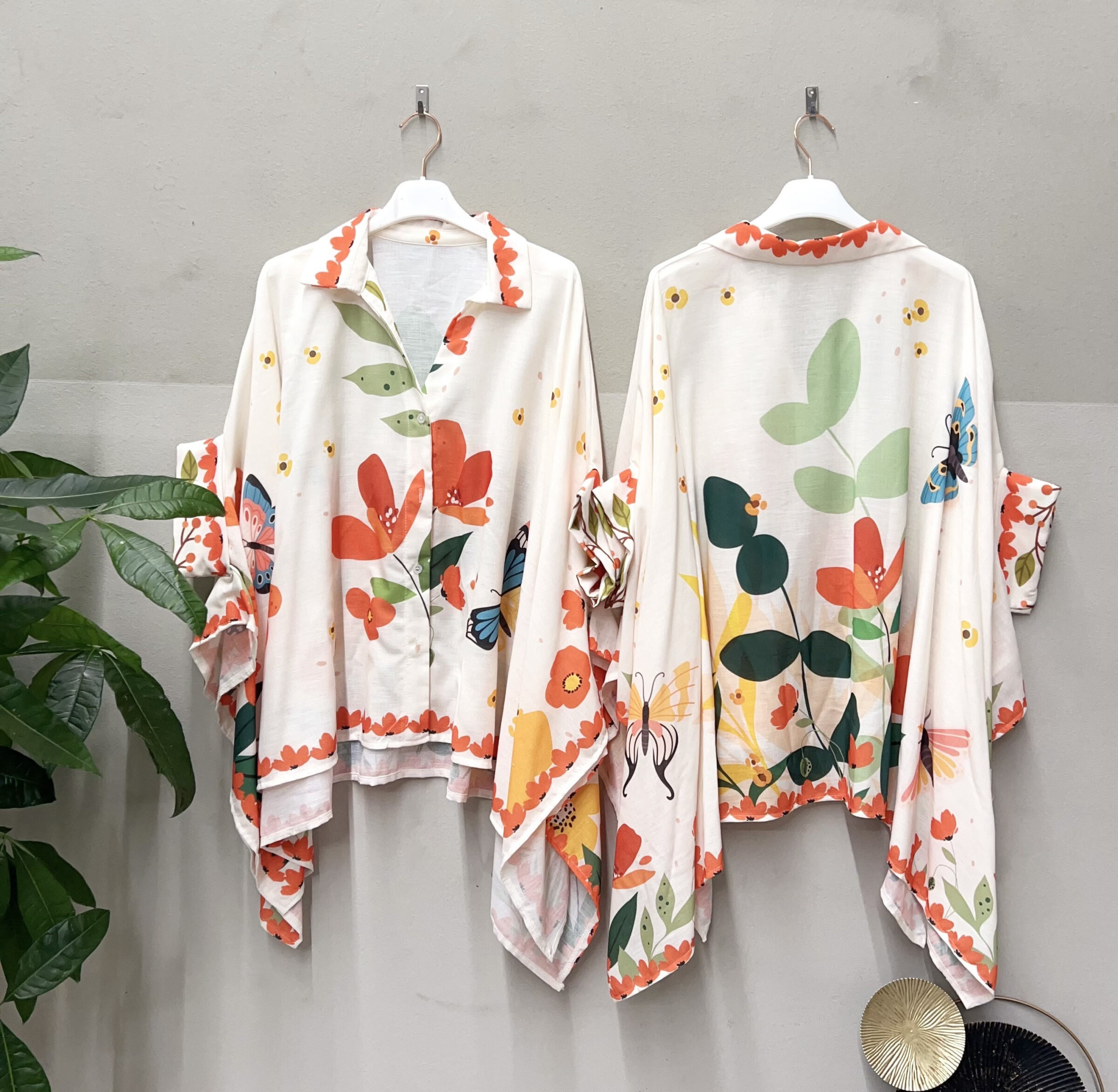 Mayorista NOS - Camisa poncho estampada