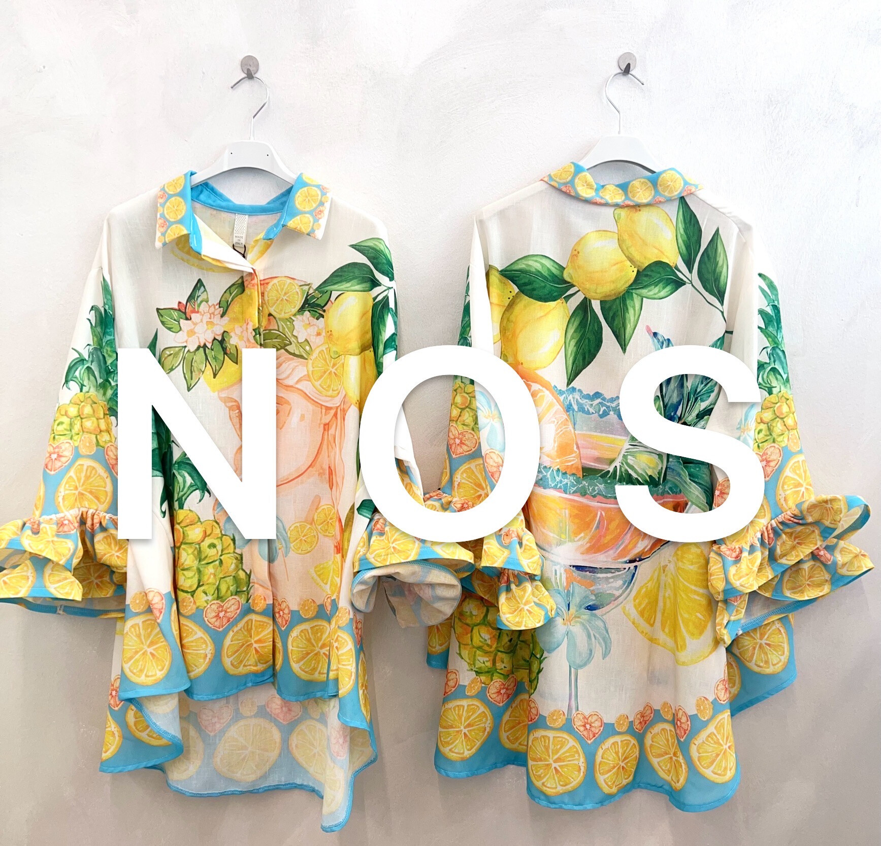 Mayorista NOS - Camisa con mangas abullonadas y estampado
