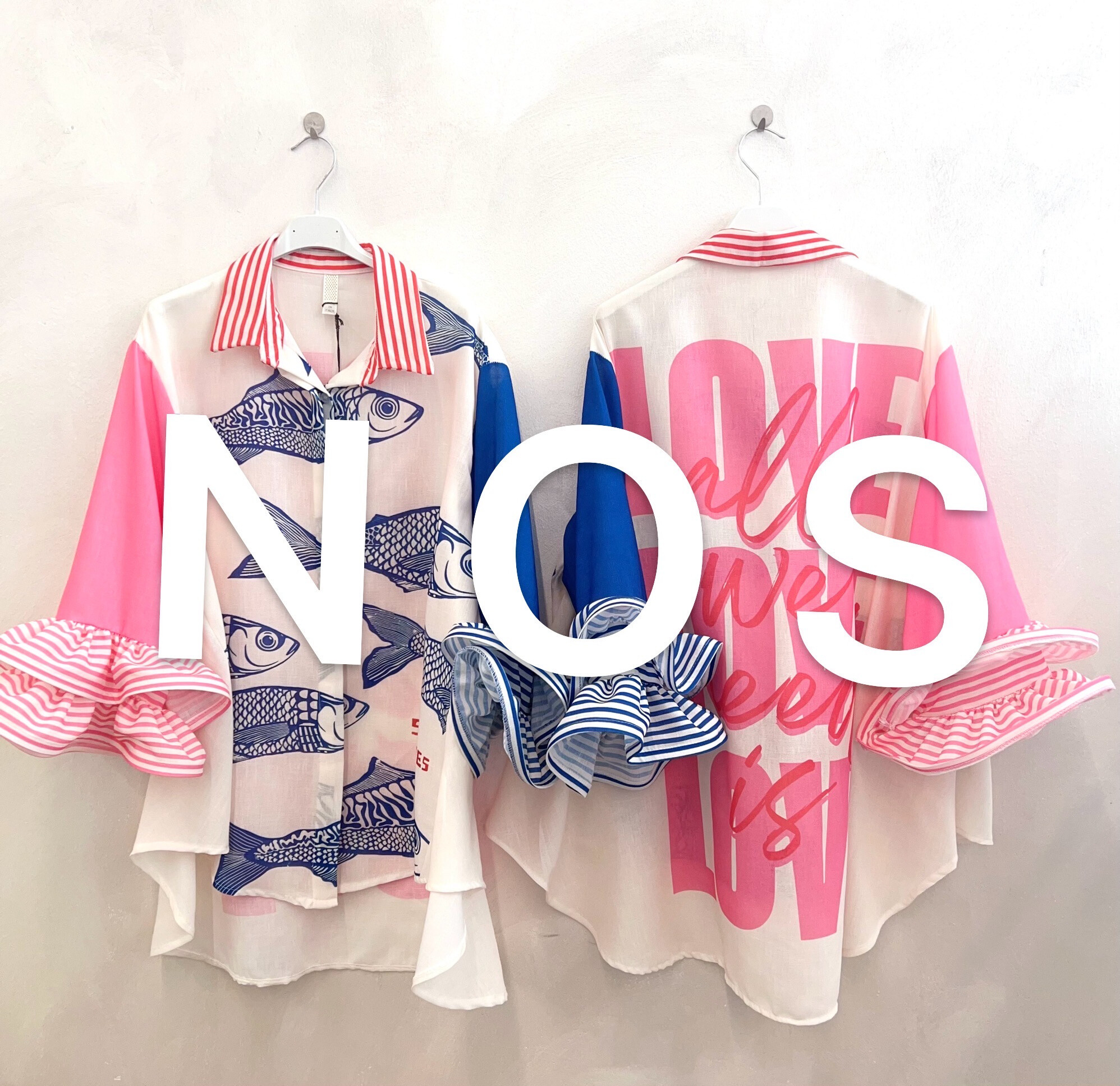 Mayorista NOS - Camisa con mangas abullonadas y estampado