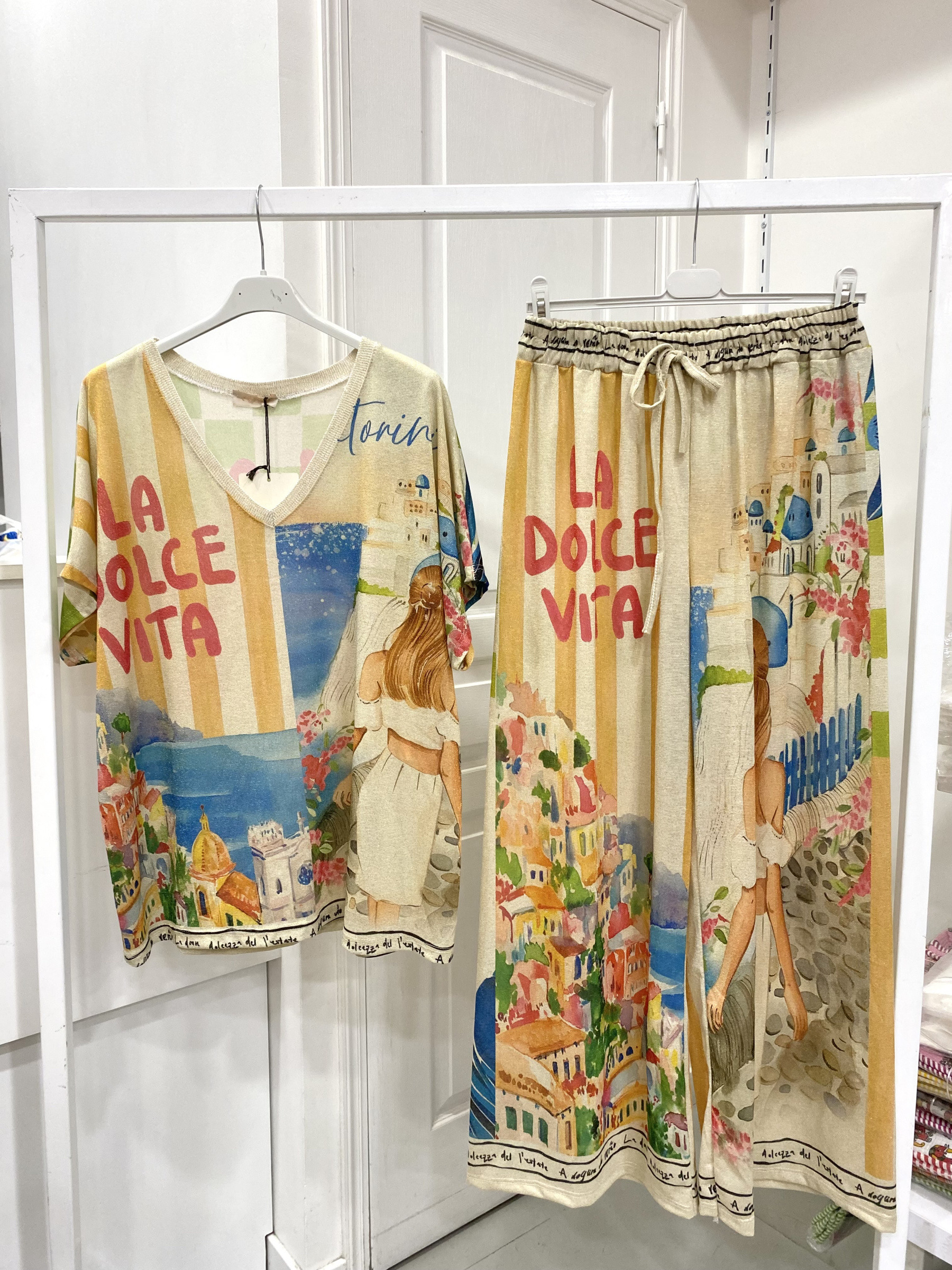 Mayorista NOS - Conjunto de top y pantalón estampado