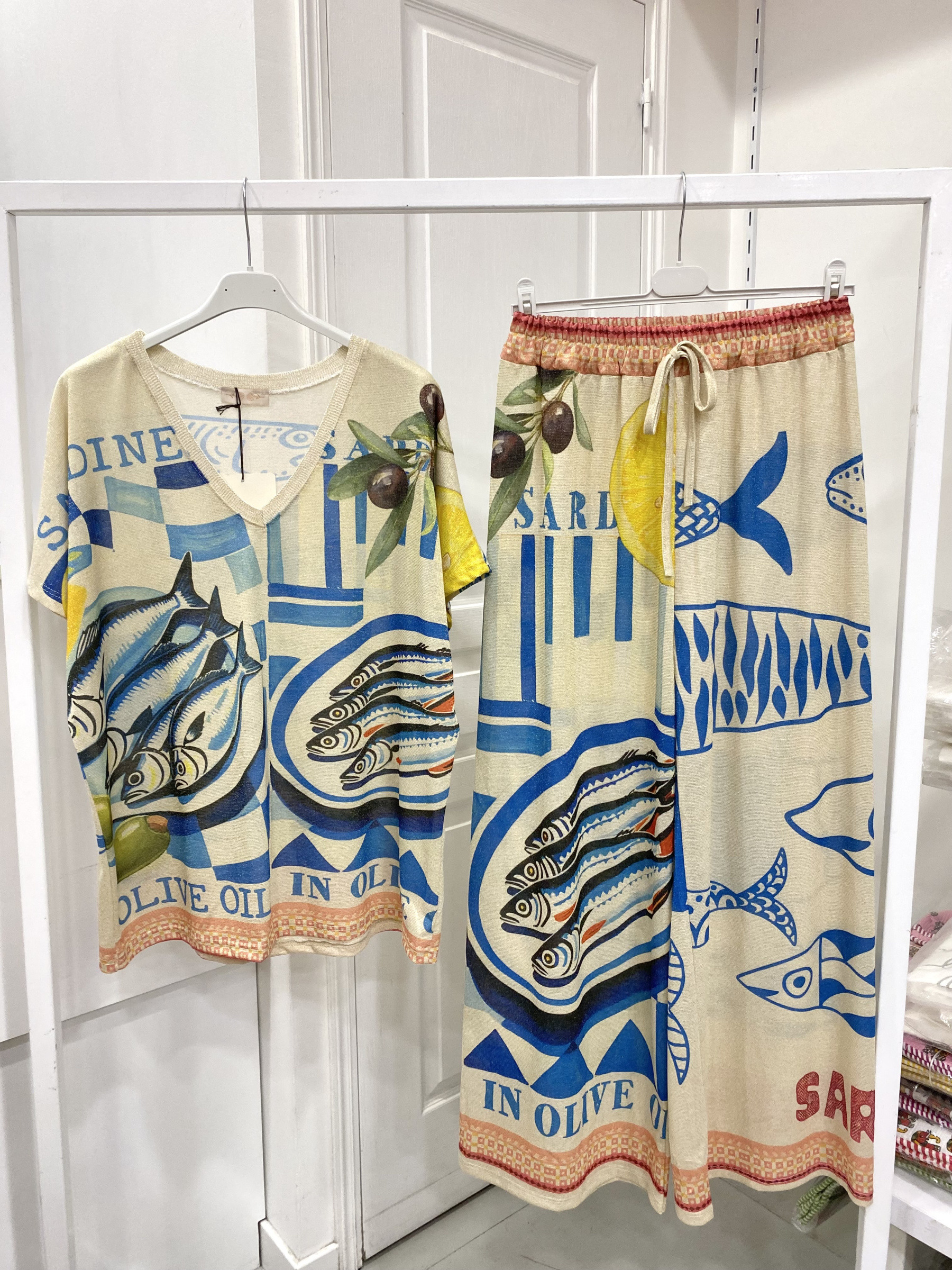 Mayorista NOS - Conjunto de top y pantalón estampado