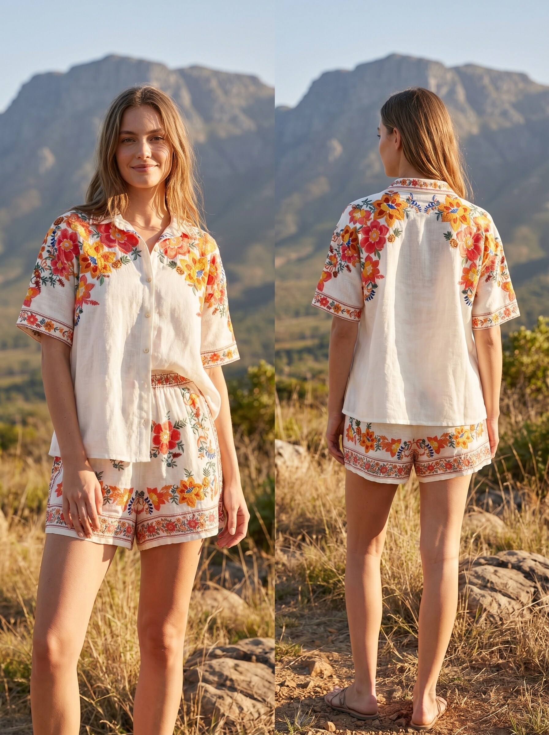 Großhändler NOS - Bedrucktes Hemd und Shorts Set