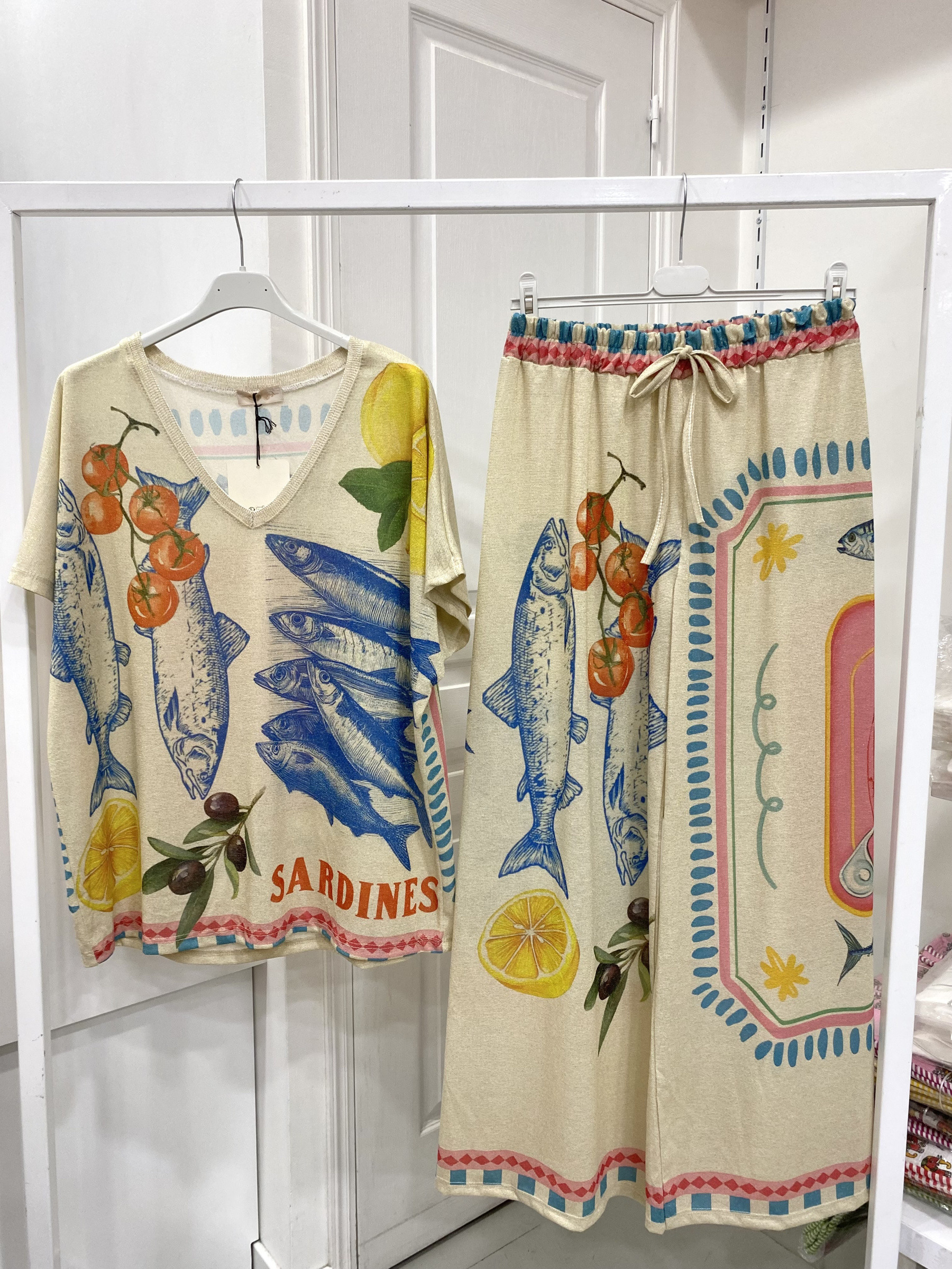 Mayorista NOS - Conjunto de top y pantalón estampado