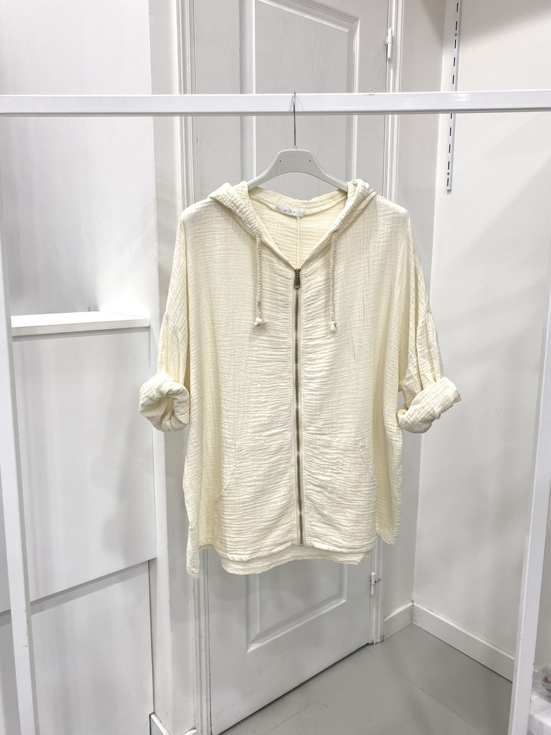 Grossiste NOS - Gilet en gaz de coton uni