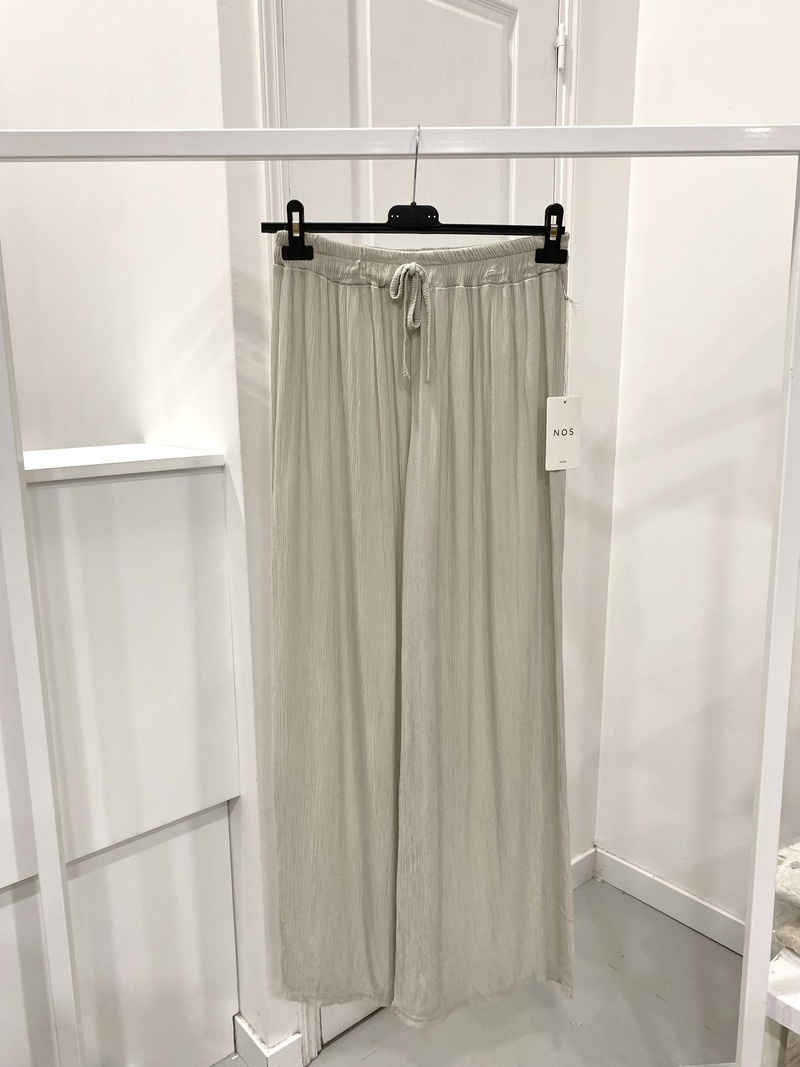 Wholesaler NOS - Very fluid and soft wide gauze pants in plain color