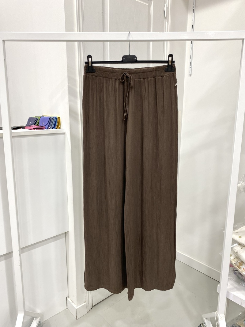 Großhändler NOS - Sehr fließende und weiche weite Gaze-Hose in einfarbiger Farbe