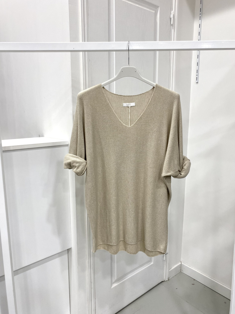 Wholesaler NOS - Lightweight plain color lurex sweater