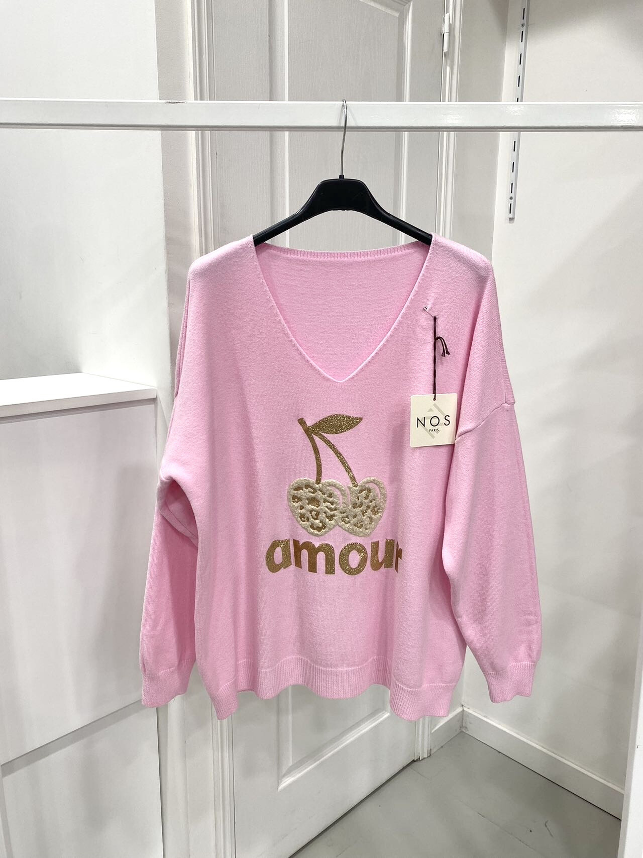 Grossiste NOS - PUll « cerise amour léopard »