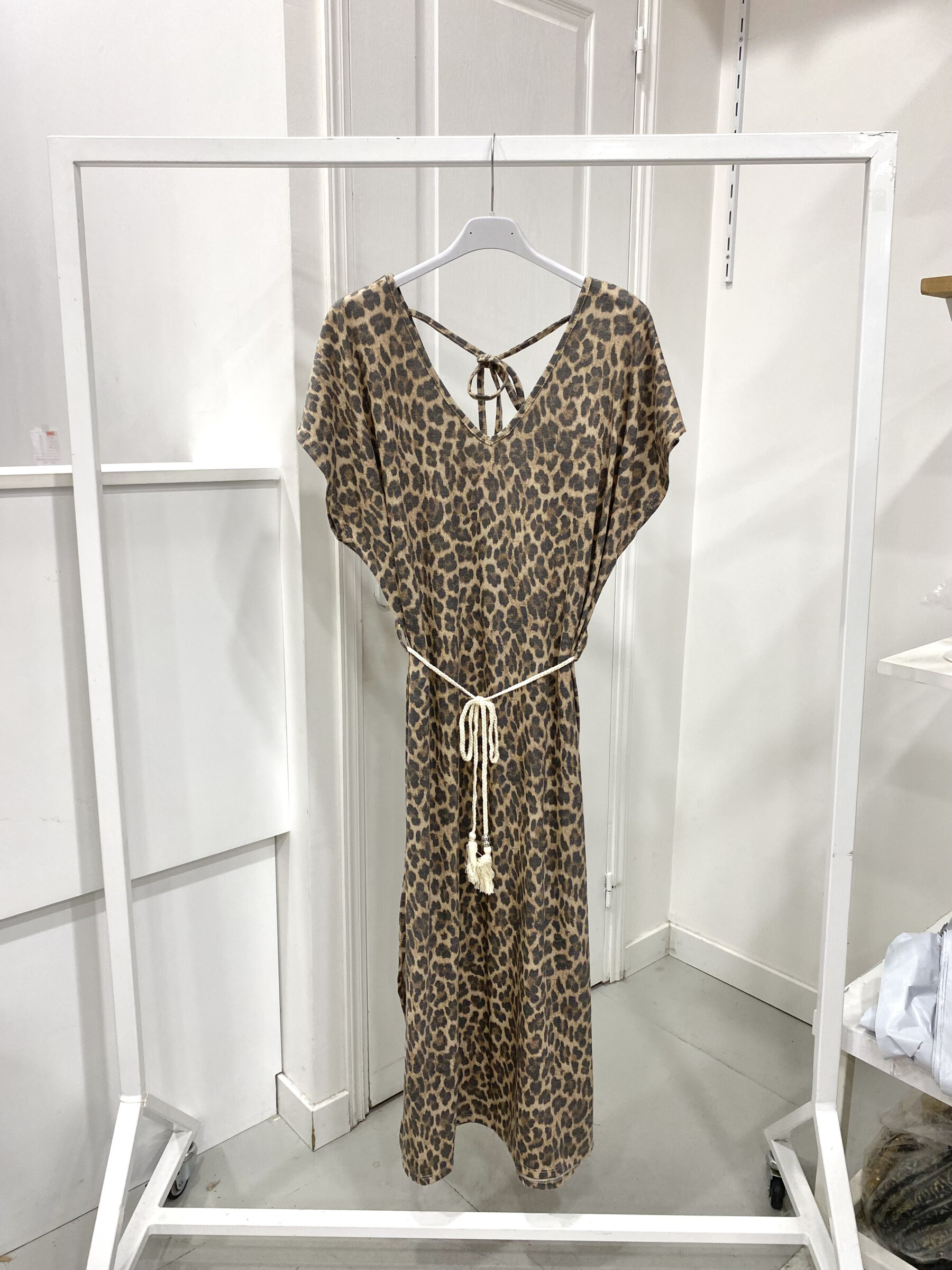 Großhändler NOS - Leopardenmuster Lurex-Kleid