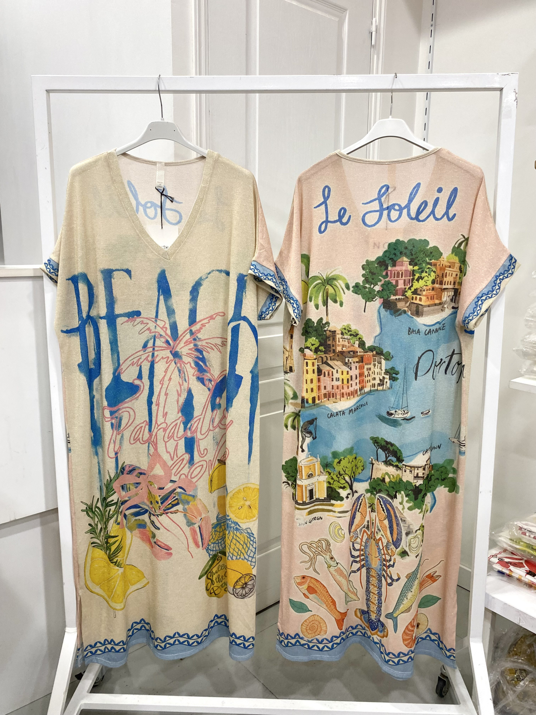 Mayorista NOS - Vestido de lurex estampado