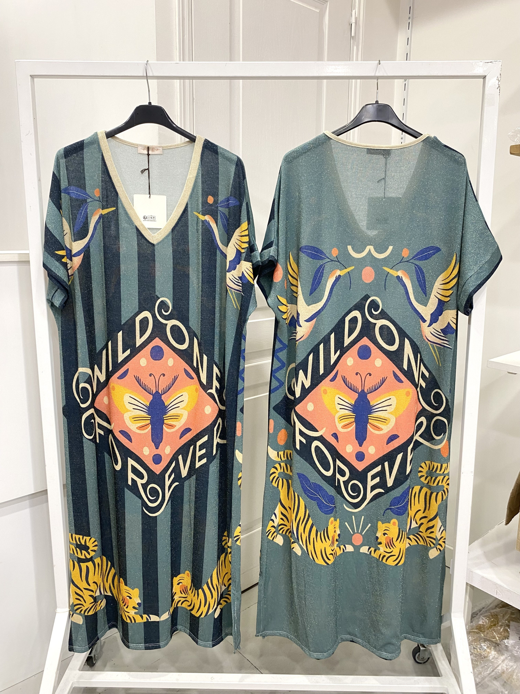 Grossiste NOS - Robe lurex imprimé