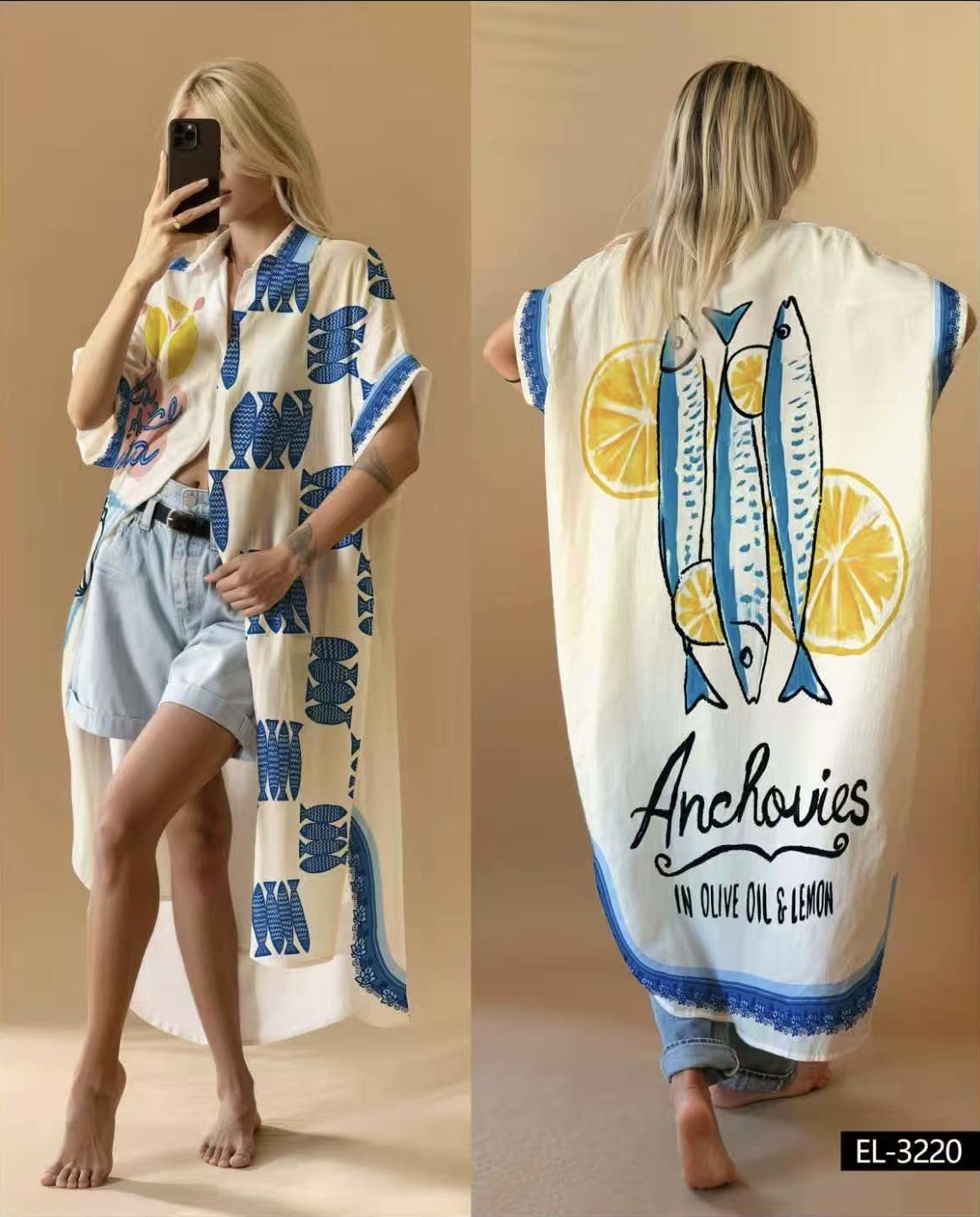Großhändler NOS - Bedrucktes Hemdkleid