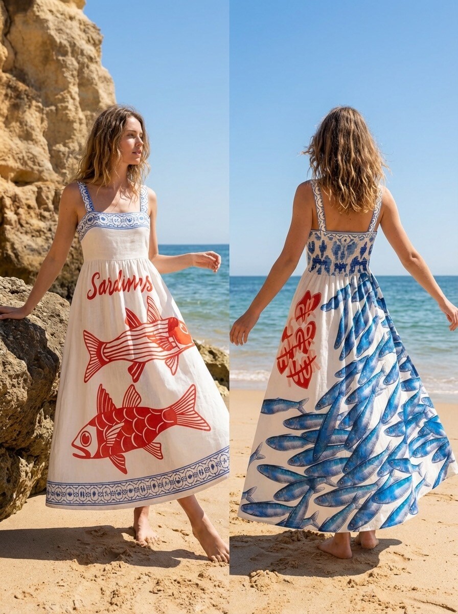 Großhändler NOS - Bedrucktes Trägerkleid