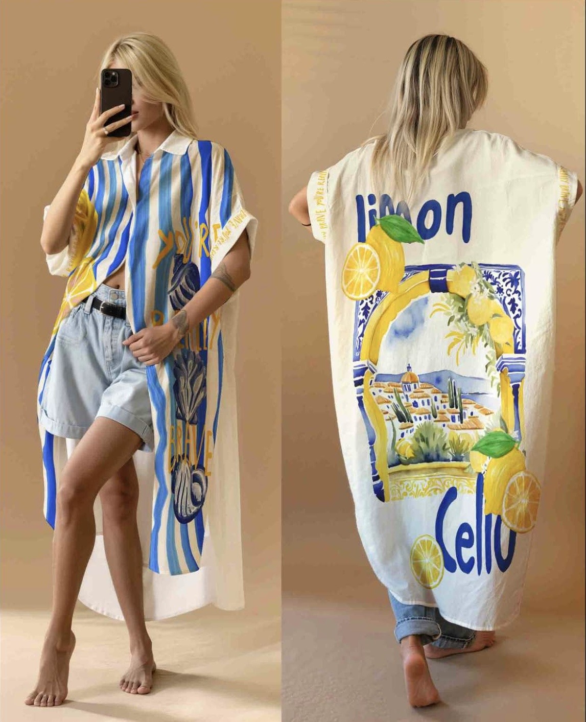 Mayorista NOS - Vestido camisero estampado