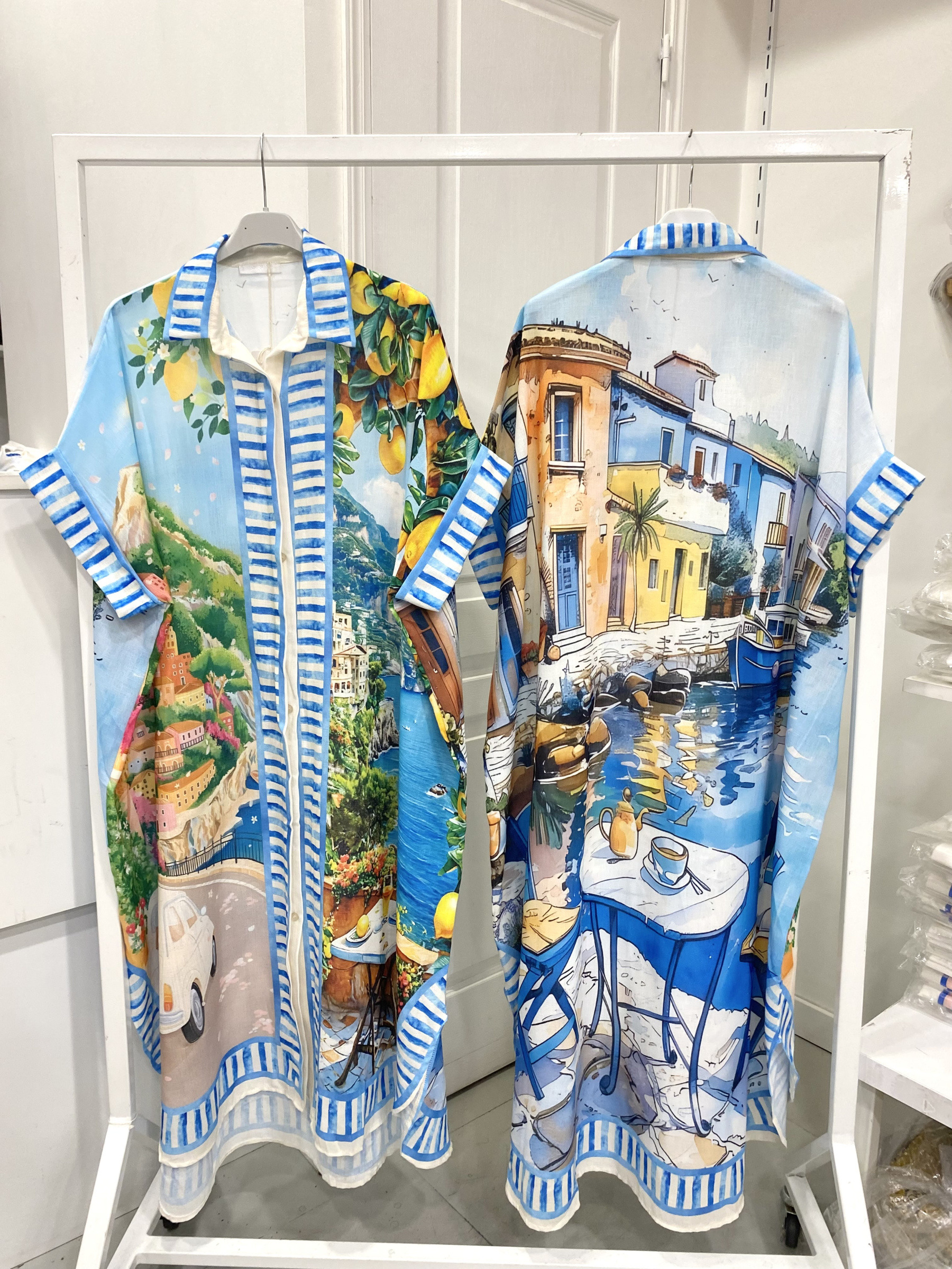 Mayorista NOS - Vestido camisero estampado