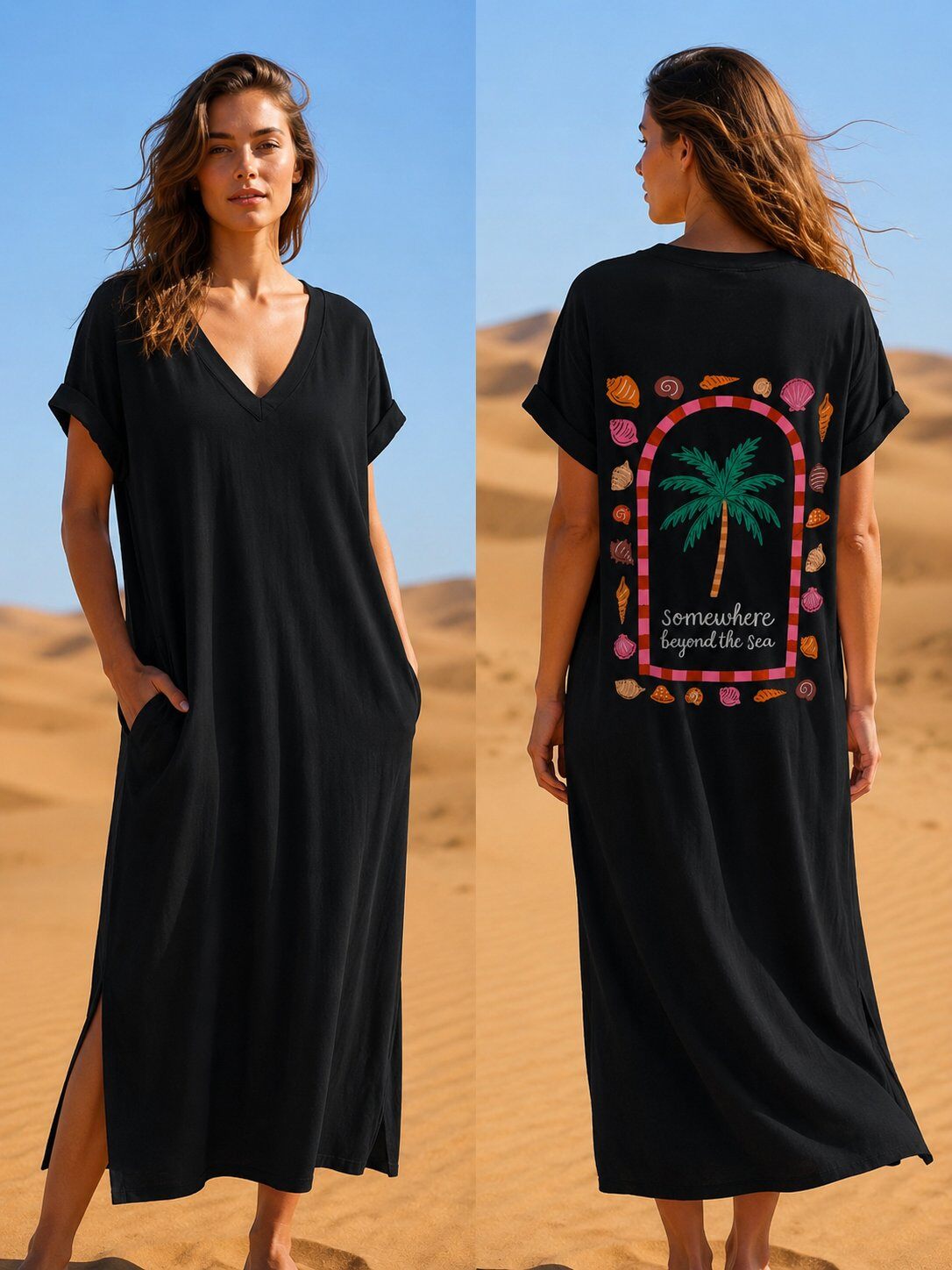 Mayorista NOS - Vestido de algodón con diseño en la espalda