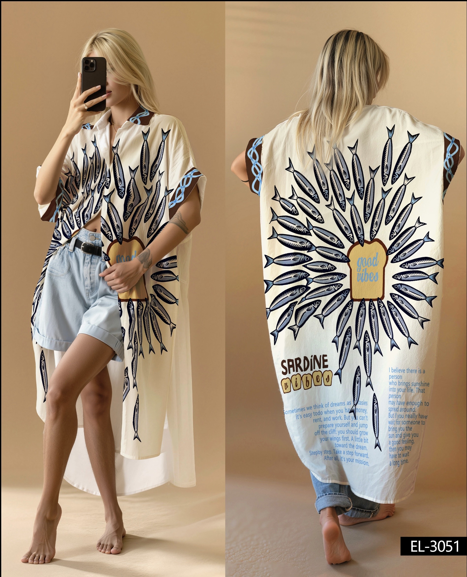 Mayorista NOS - Vestido estampado