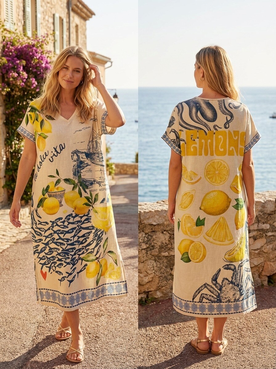Mayorista NOS - Vestido de Lurex estampado