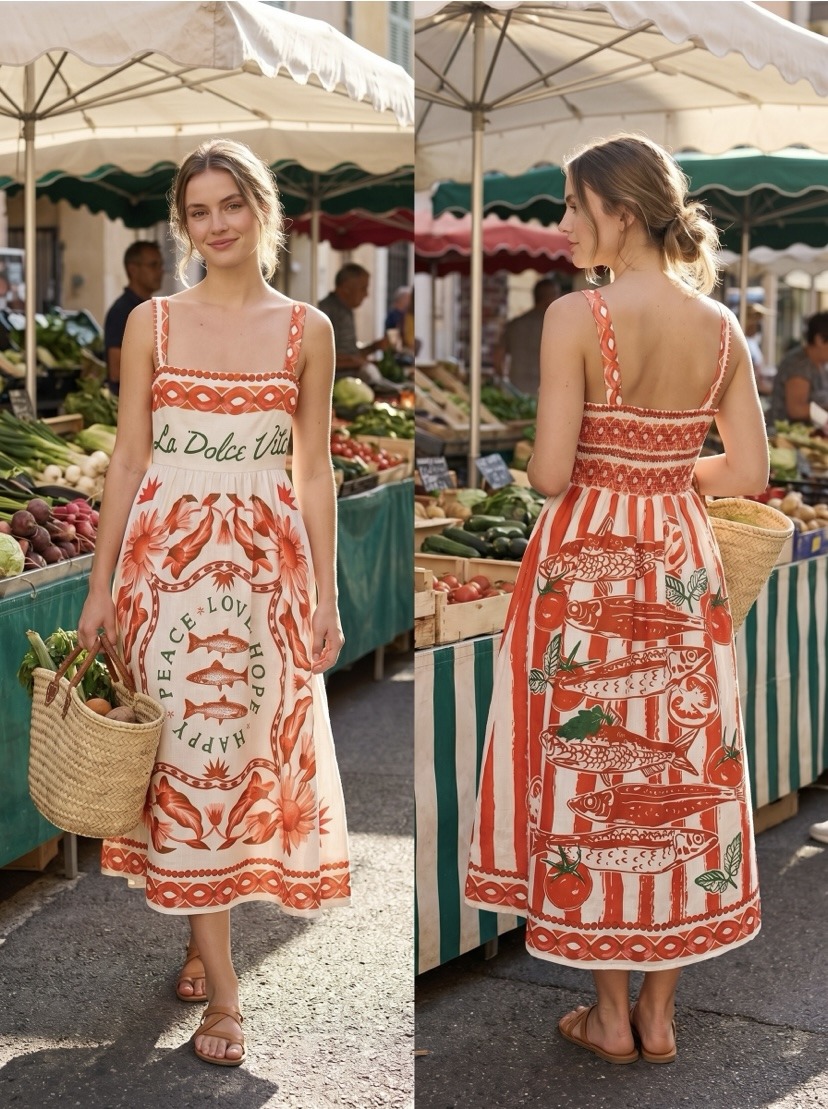 Mayorista NOS - Vestido de tirantes estampado