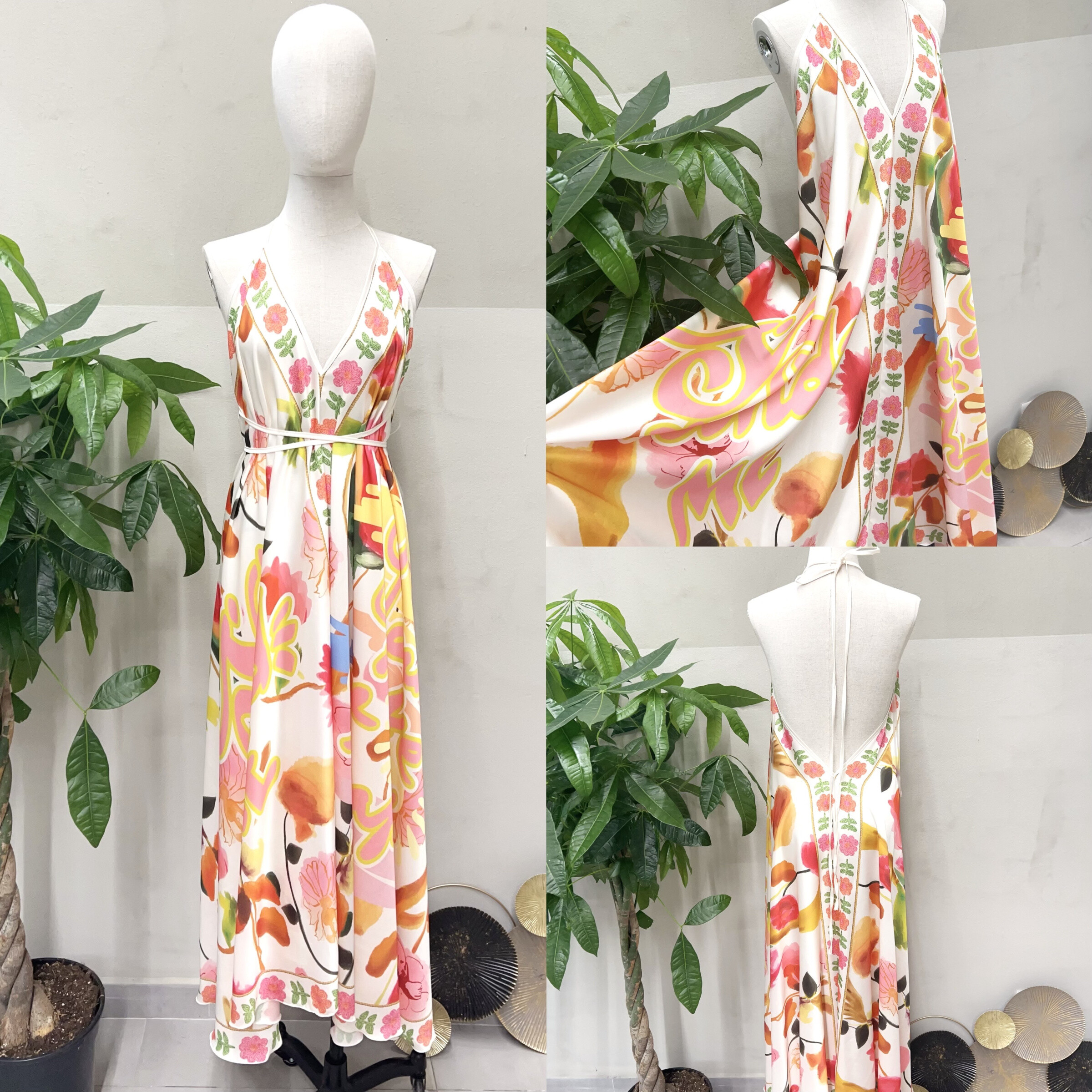 Grossiste NOS - Robe dos nu à imprimé