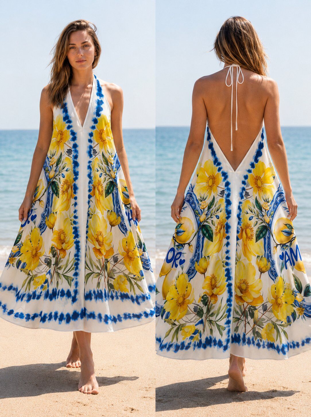 Mayorista NOS - Vestido sin espalda estampado