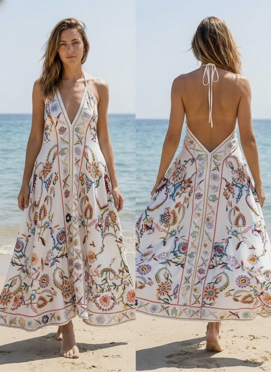 Mayorista NOS - Vestido sin espalda estampado