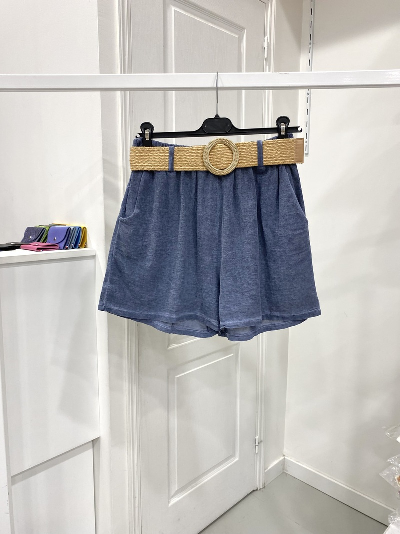 Wholesaler NOS - Faded solid color cotton shorts with belt