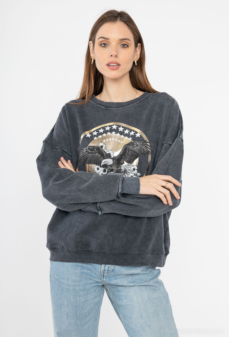 Grossiste NOS - Sweat à imprimé aigle