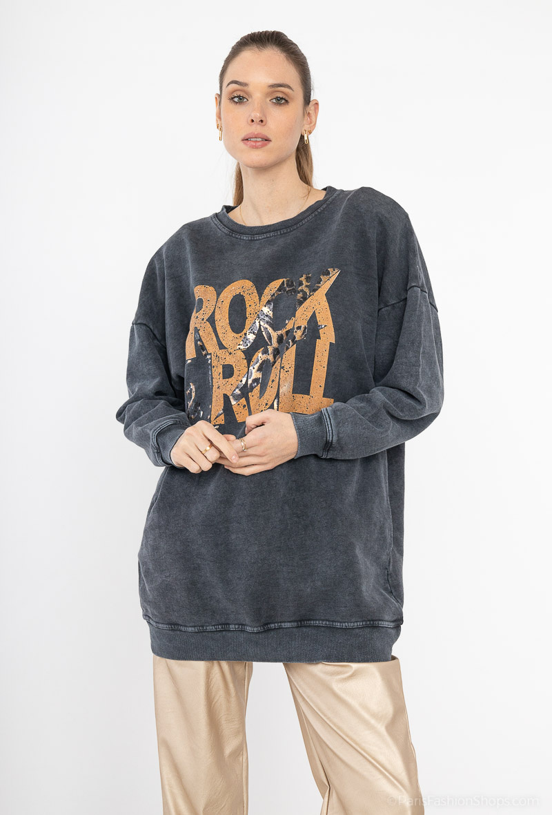 Grossiste NOS - Robe sweat "ROCK ROLL"