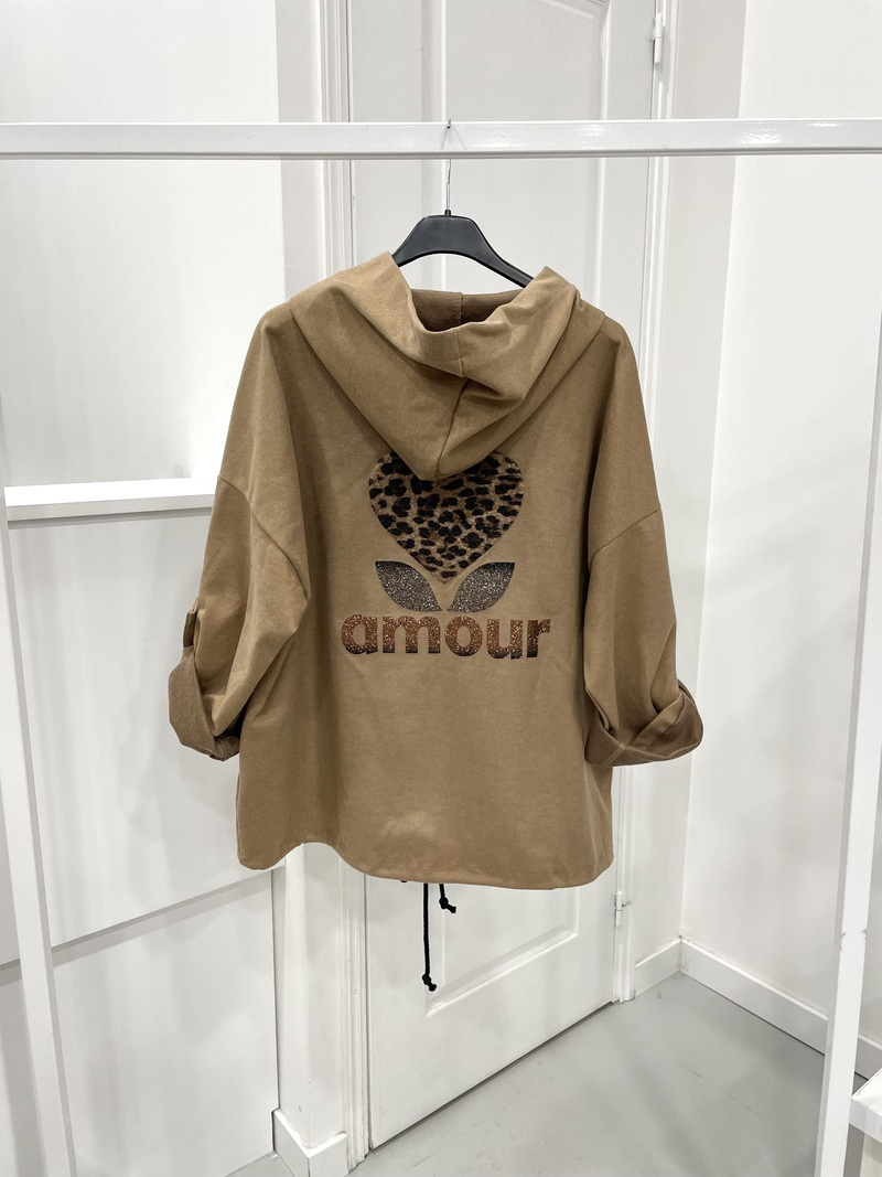 Grossiste NOS - Sweat zippé AMOUR