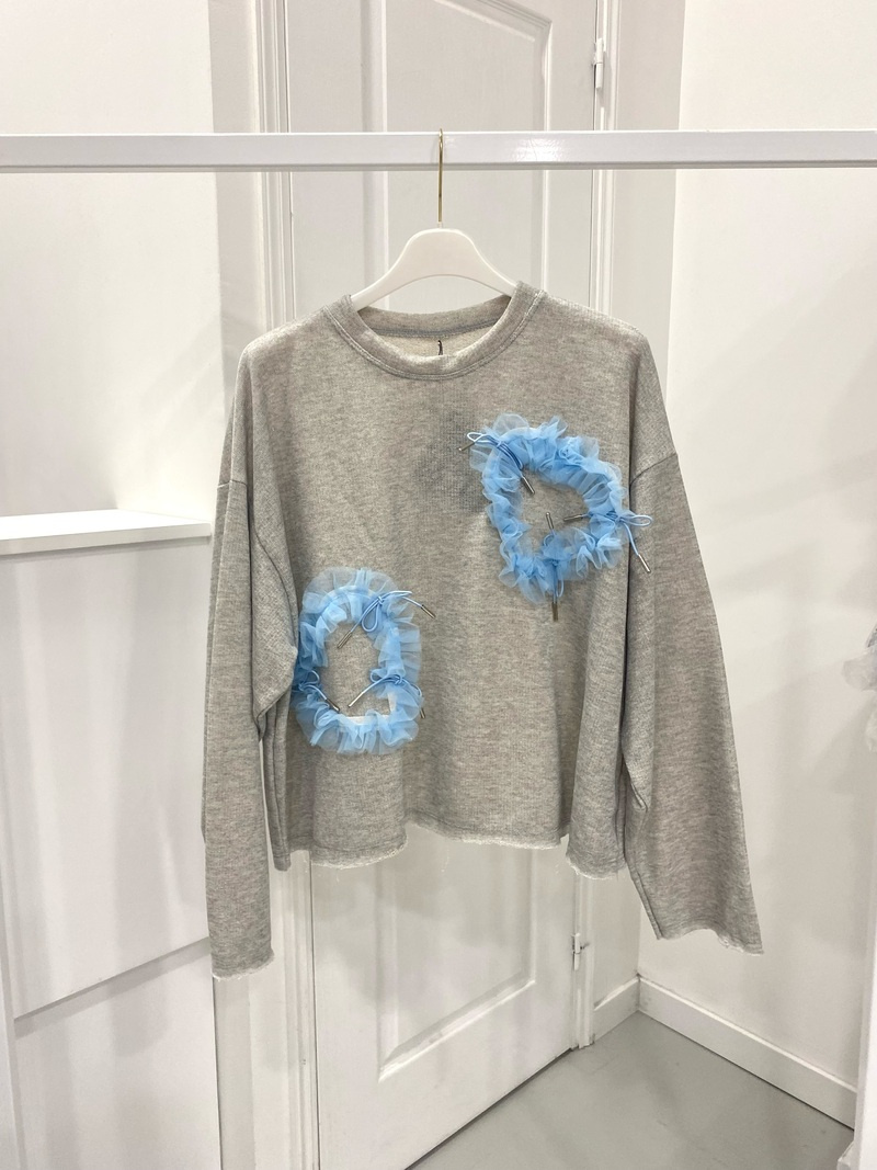 Grossiste NOS - sweat en coton lurex argenté