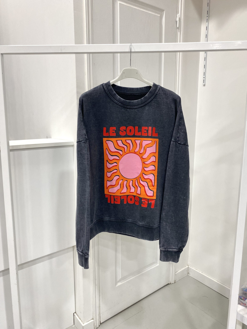 Grossiste NOS - Sweat délavé avec motif en coton épais