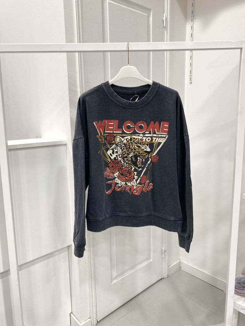 Grossiste NOS - Sweat délavé avec motif en coton très épais