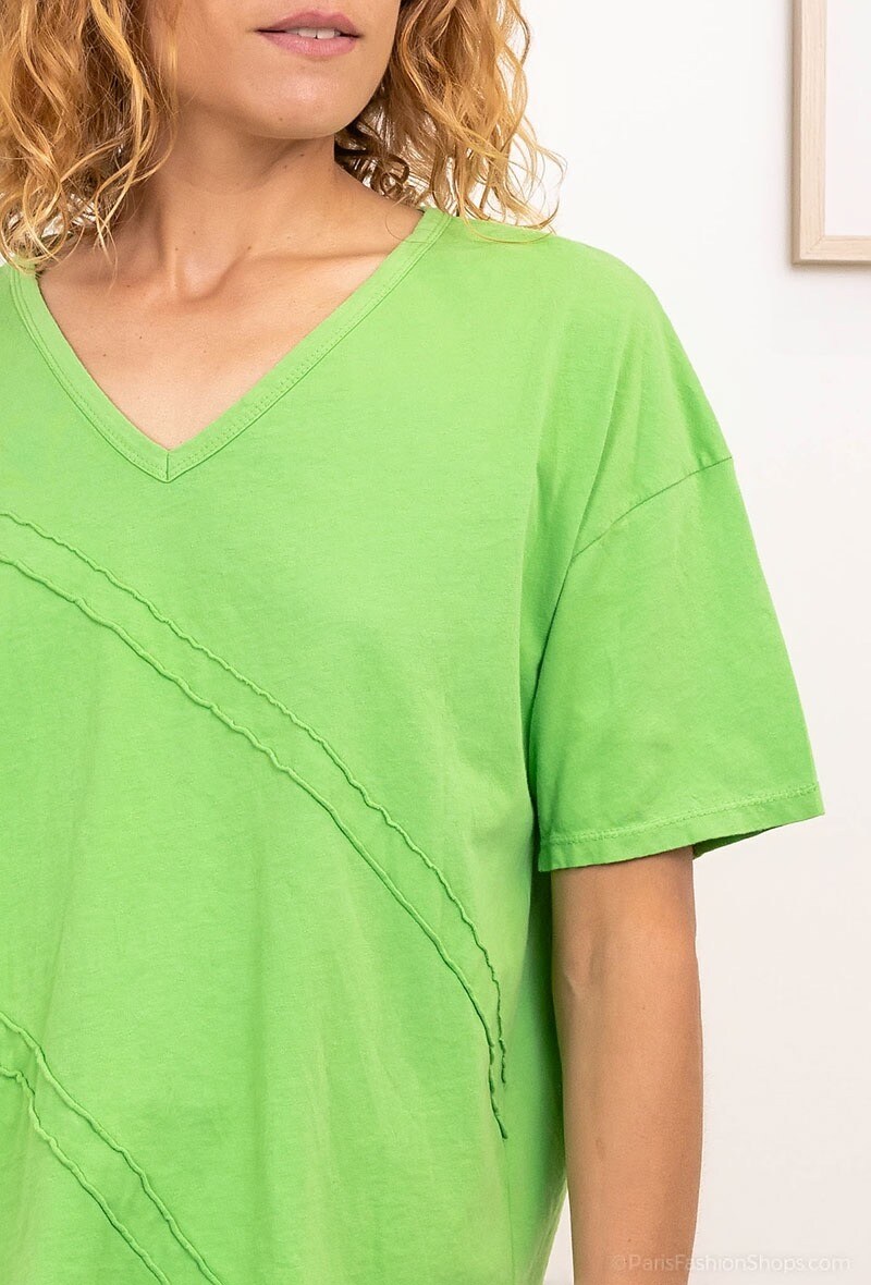 Wholesaler NOS - Solid color wrap cotton T-shirt