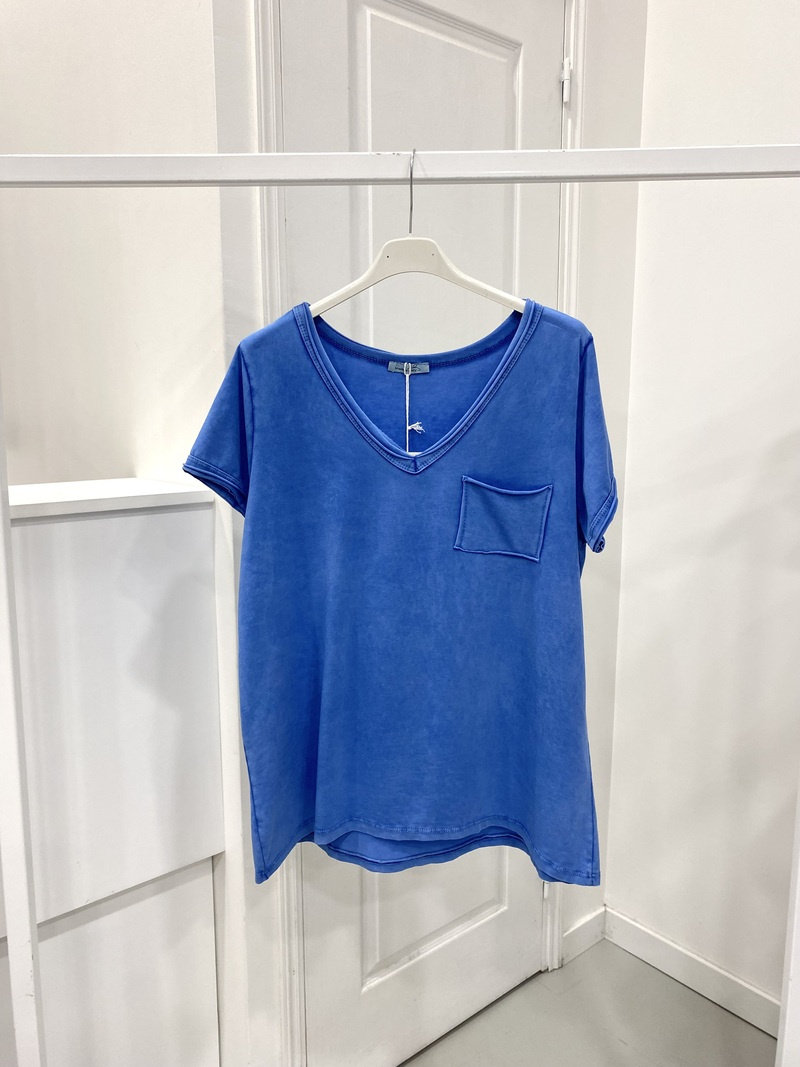 Wholesaler NOS - Plain color V-neck T-shirt