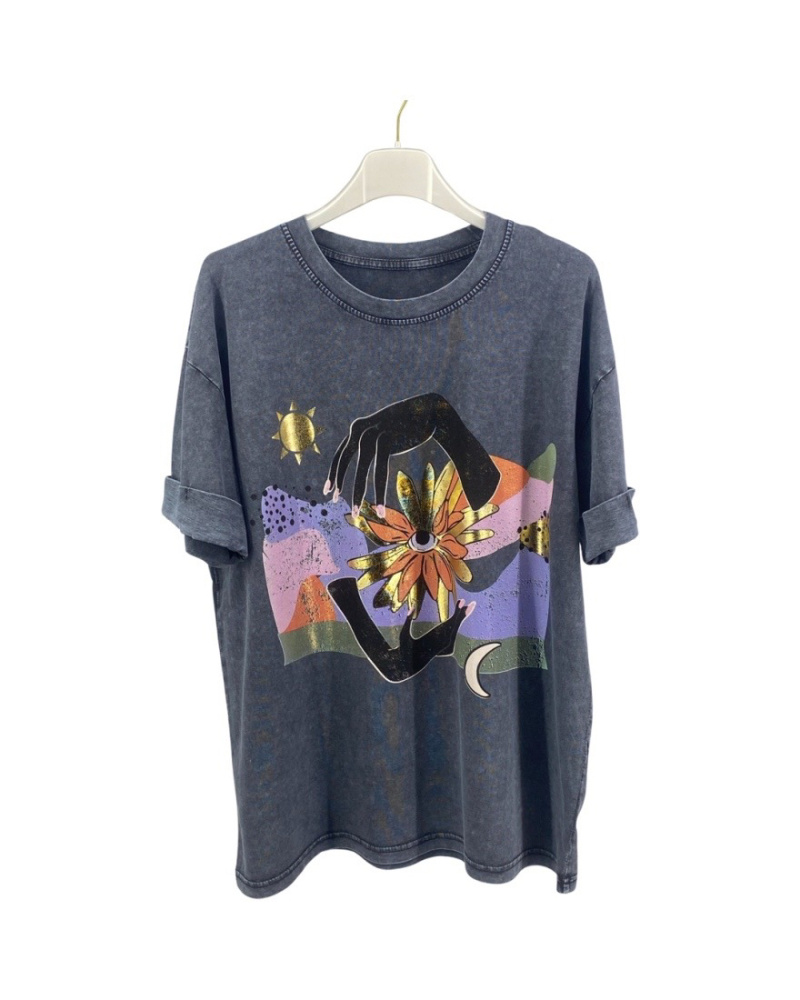 Wholesaler NOS - faded printed T - shirt