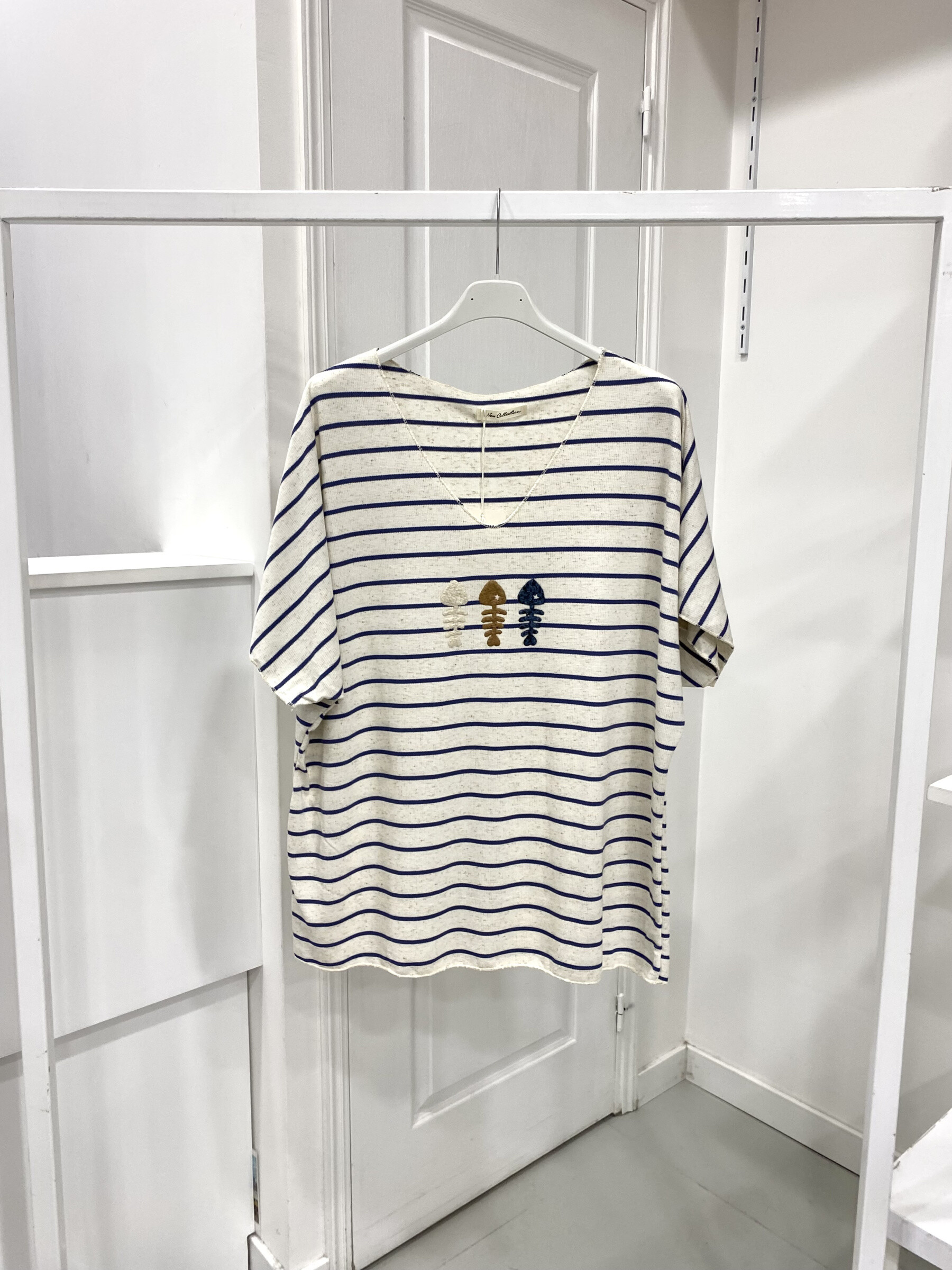 Grossiste NOS - T shirt rayé " 3 poisson "