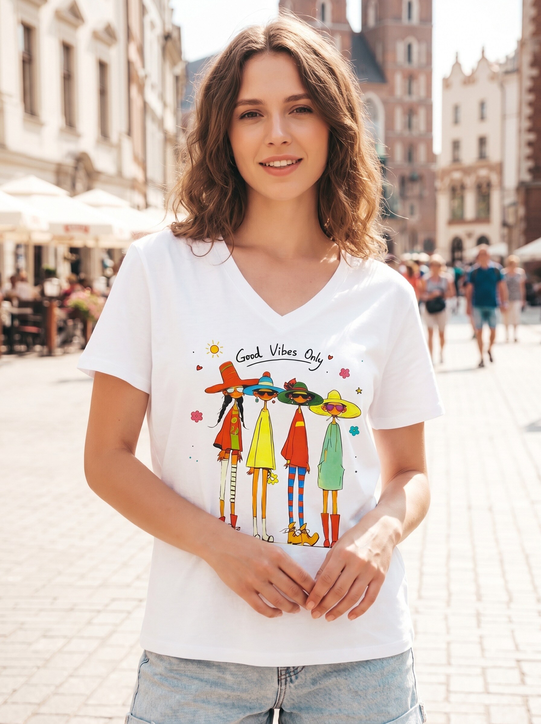 Grossista NOS - Maglietta bianca con motivo