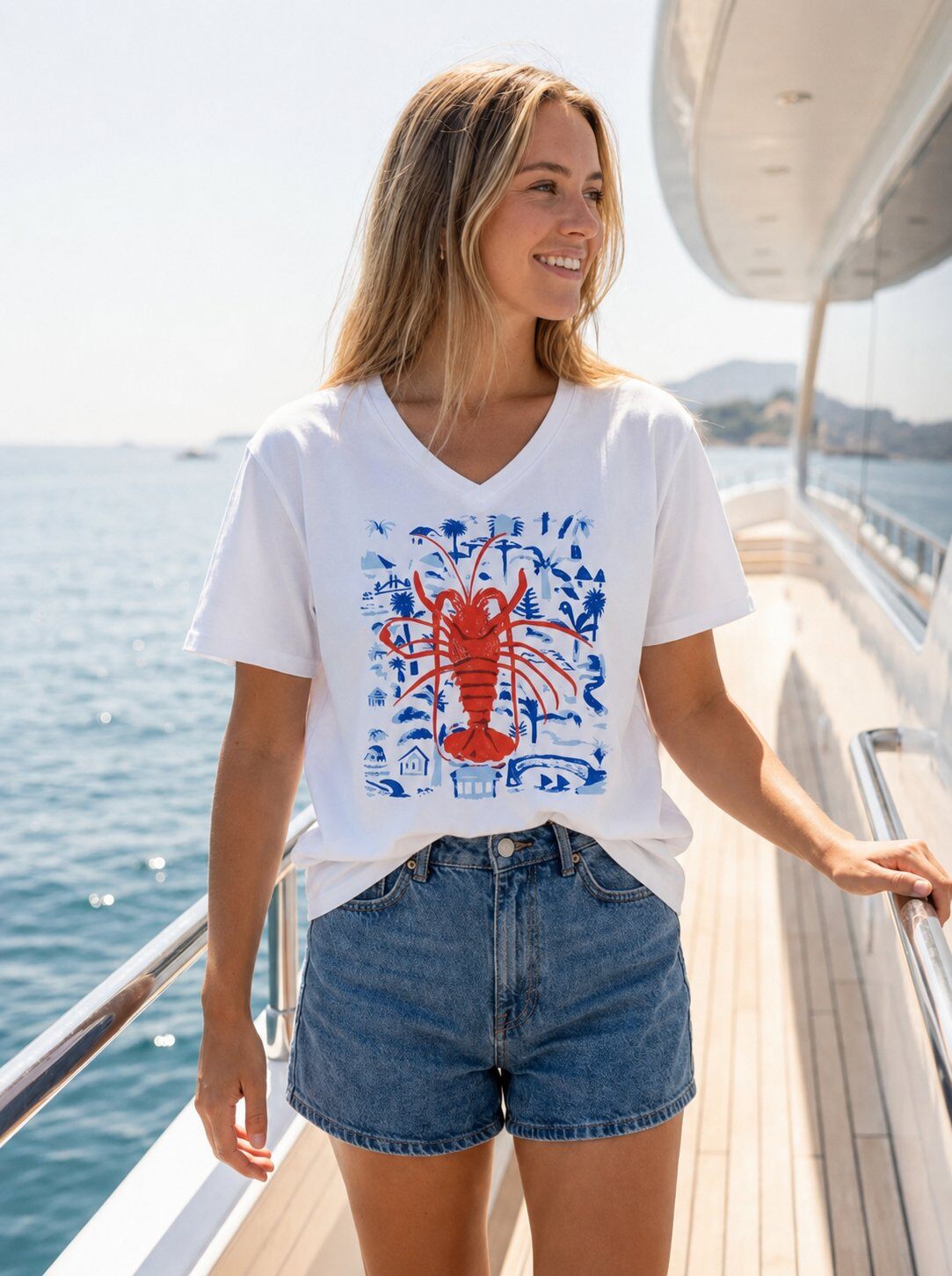 Grossista NOS - Maglietta bianca con motivo