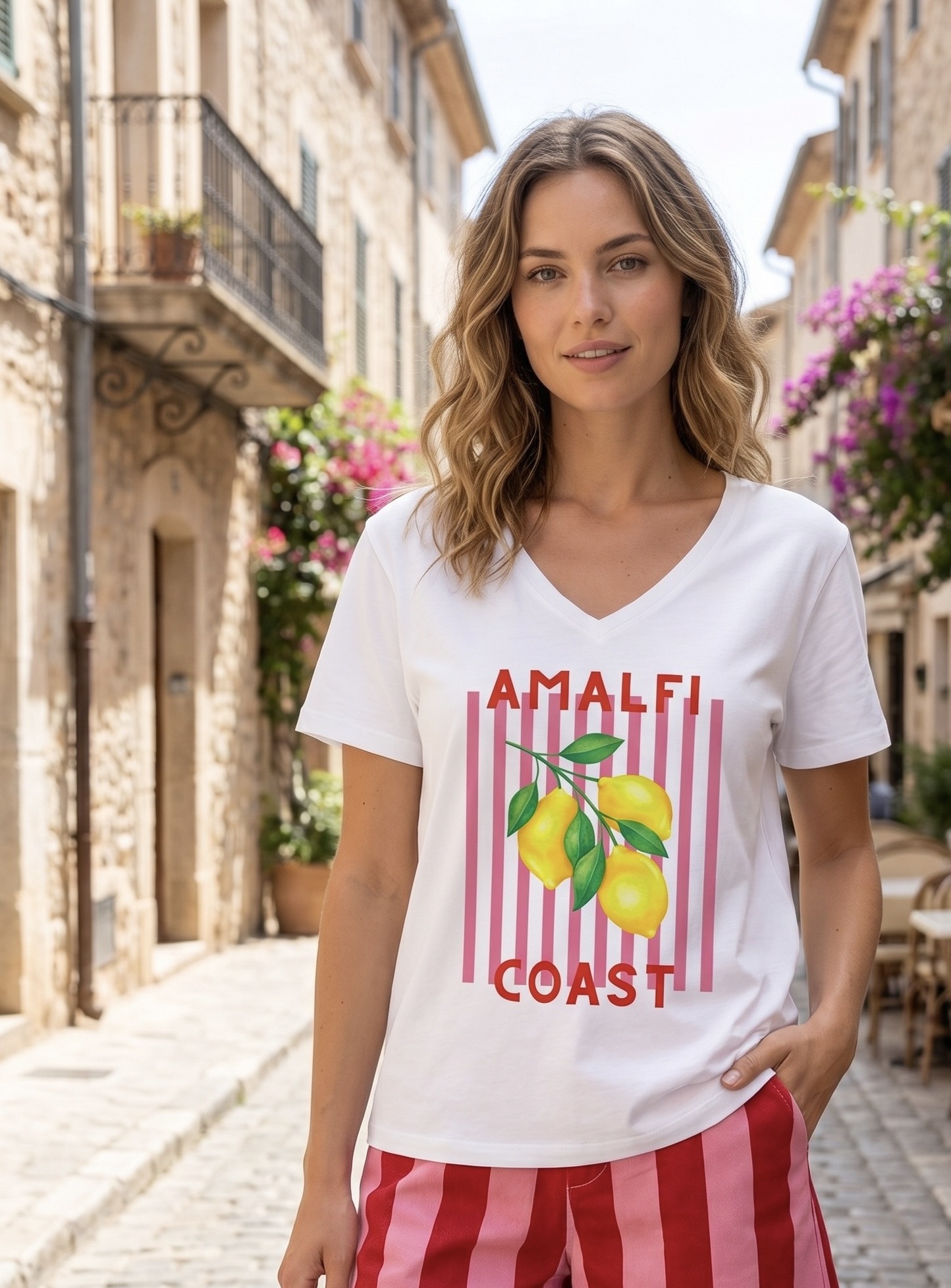 Grossista NOS - Maglietta bianca con motivo