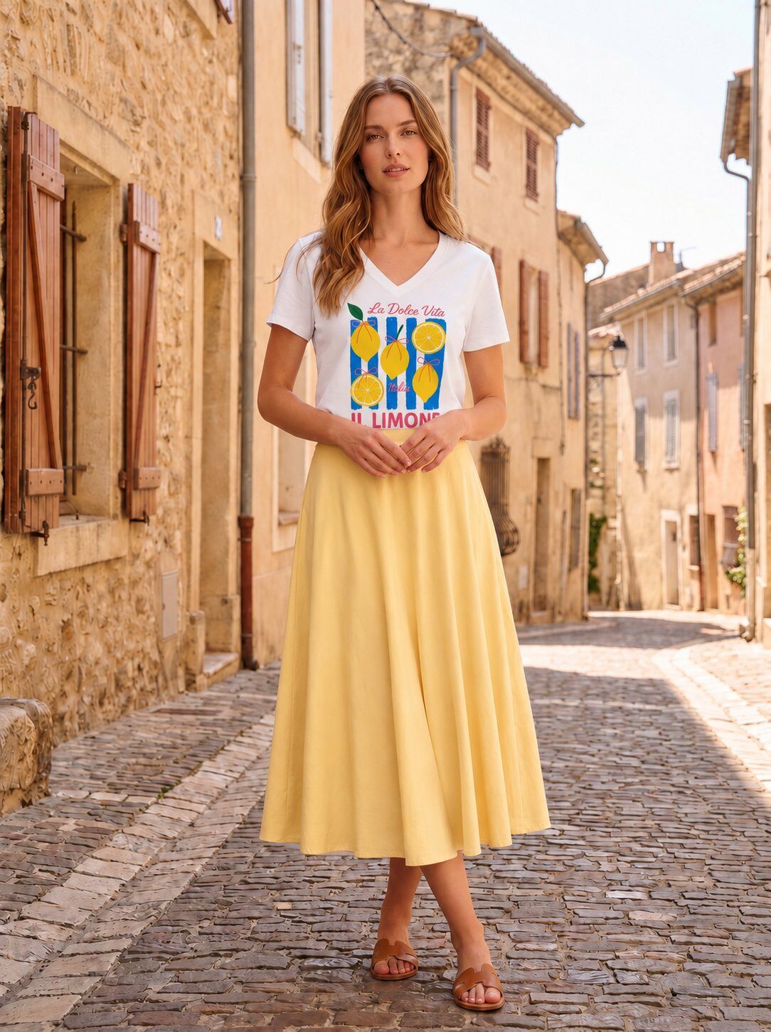 Großhändler NOS - Weißes T-Shirt mit Muster