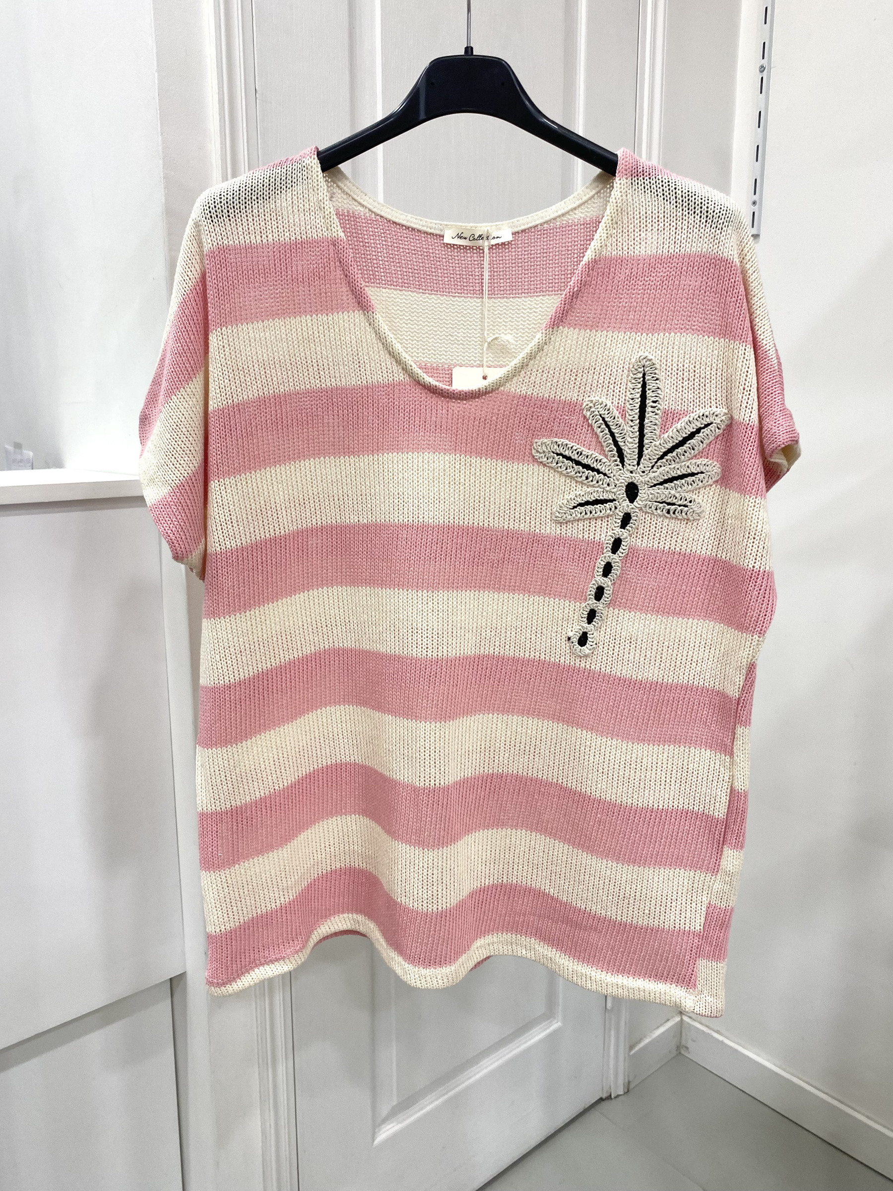 Grossista NOS - T-shirt con motivo a palma