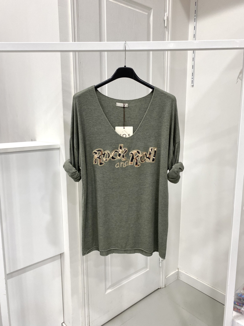 Grossiste NOS - Haut avec motif "rock roll"