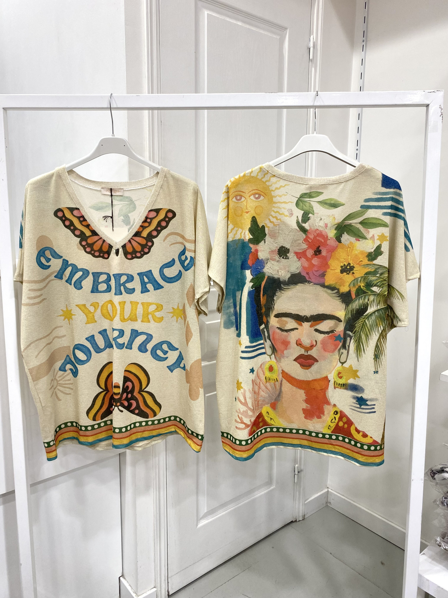 Großhändler NOS - Bedrucktes Lurex-Top