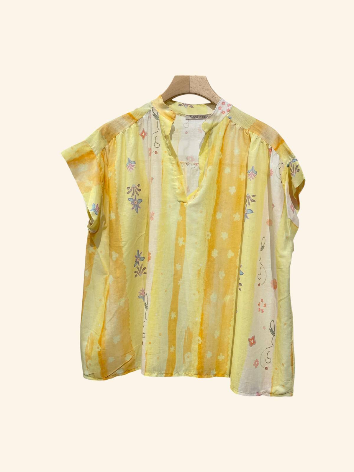 Wholesaler NOTA BENE - Lightweight Striped and Floral Shirt