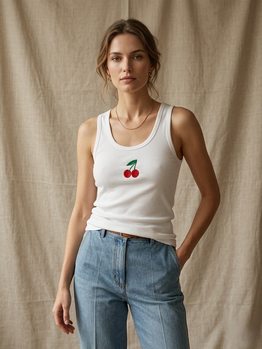 Grossiste NOTA BENE - Débardeur blanc en Coton avec motifs