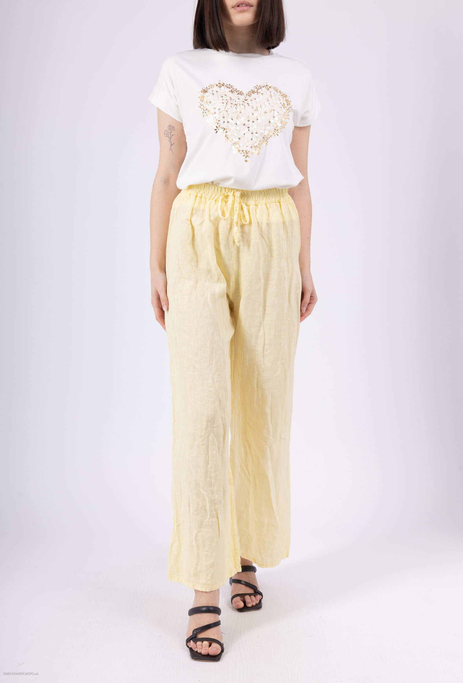 Grossiste NOTA BENE - Pantalon uni 100%Lin